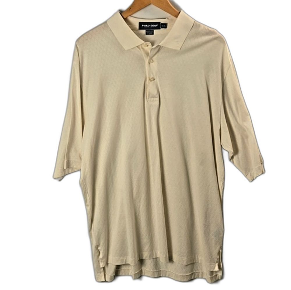 Polo Golf by Ralph Lauren Cream Polo Shirt Sz XL Country Club Leisure Preppy